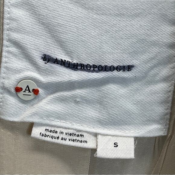 Anthropologie Ruffled Trench Coat Tan Khaki Midi - Picture 4 of 14